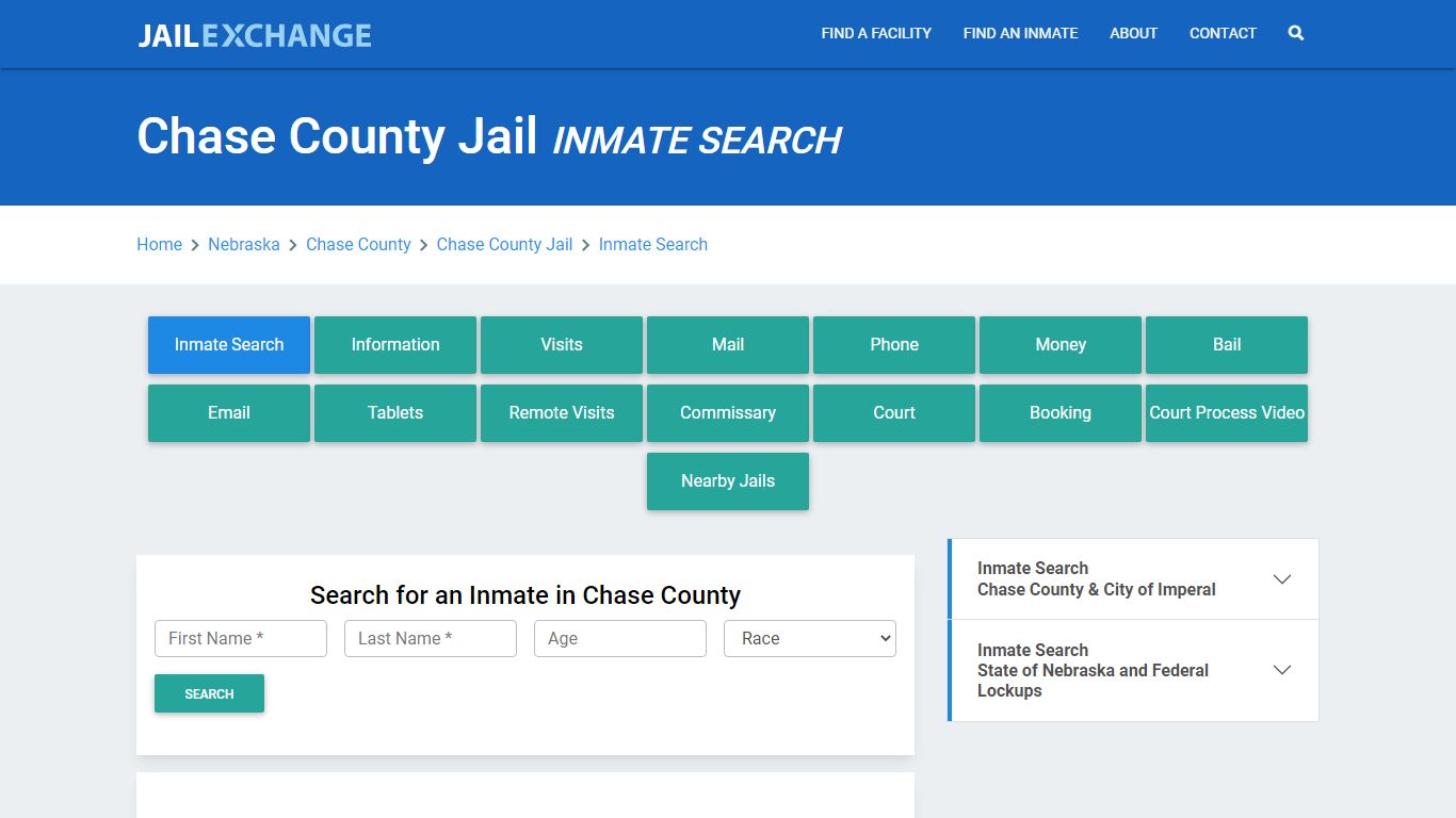 Chase County Jail, NE Inmate Search: Roster & Mugshots